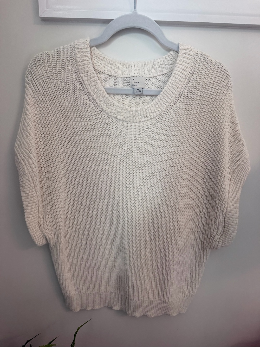 A New Day Cream Crewneck Sweater Top
